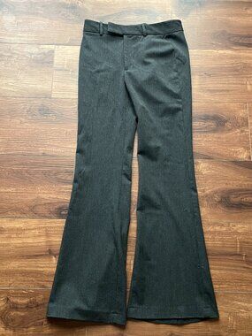 Zara Charcoal Gray office work trousers flare corporate business modern chic